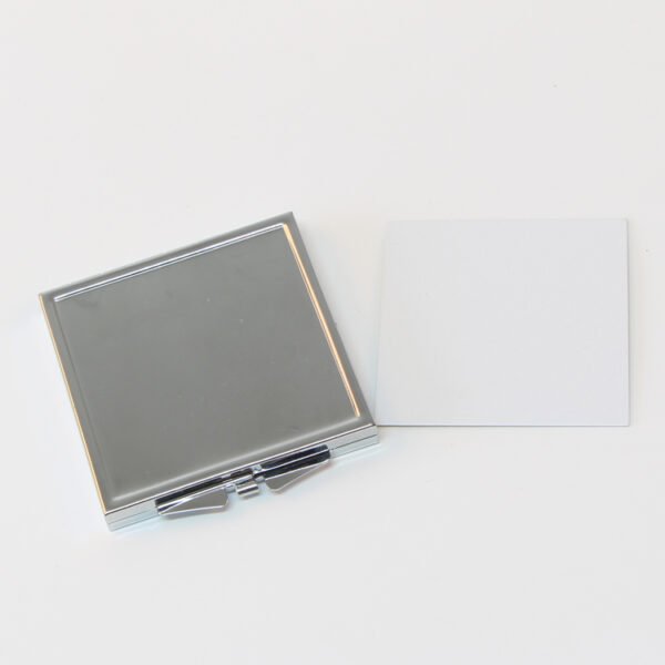 Wholesale 500x sublimation Square compact mirror- Silver Color