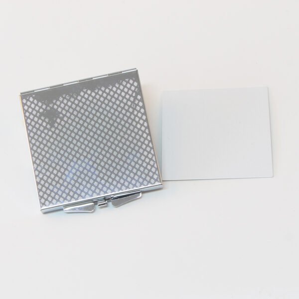 Wholesale 500x sublimation Square compact mirror- Silver Color