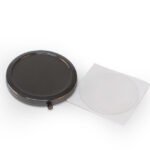 Black Blank Metal Round Compact Pocket  Mirror comes with epoxy stickers