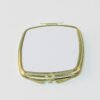 Wholesale 500x sublimation Curved Square compact mirror- Gold color