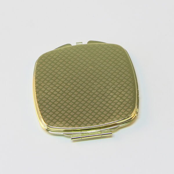 Wholesale 500x sublimation Curved Square compact mirror- Gold color
