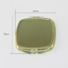 Wholesale 500x sublimation Curved Square compact mirror- Gold color