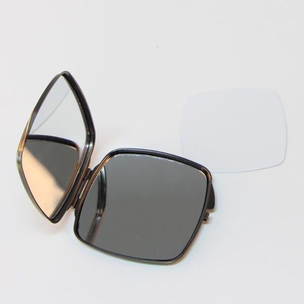 Wholesale 500x sublimation Curved Square compact mirror- Brass Color