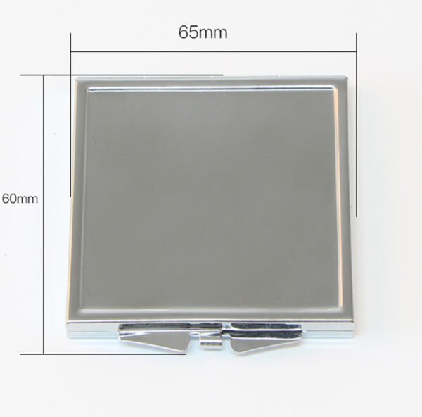Wholesale 500x sublimation Square compact mirror- Silver Color