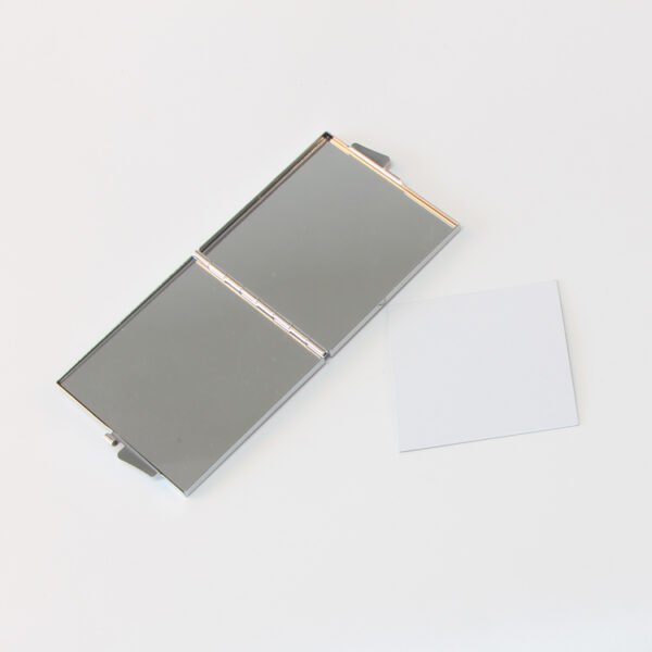 Wholesale 500x sublimation Square compact mirror- Silver Color