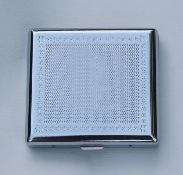 Silver Cigarette Case Sticker Area 74x68 mm