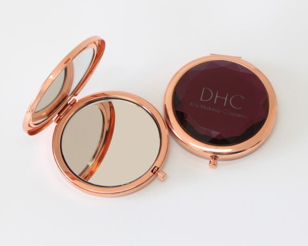 Personalized Rose Gold Crystal Compact Mirror