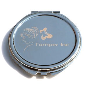 Thin Compact Mirror-18032-1 (2) Personalized Thin Compact Mirror Custom Engraved Bridal Party Favors