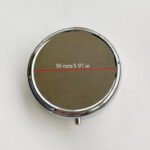 Custom Metal Pill Box Case-50 mm Dia Big Size 3 Compartment Pill Organizer