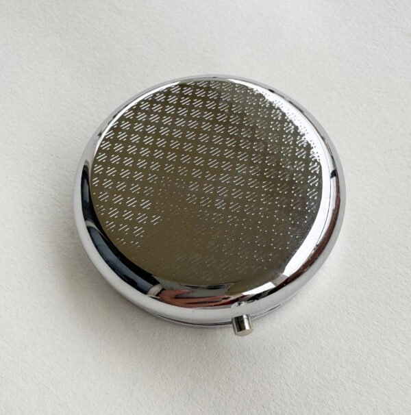 Custom Metal Pill Box Case-50 mm Dia Big Size 3 Compartment Pill Organizer